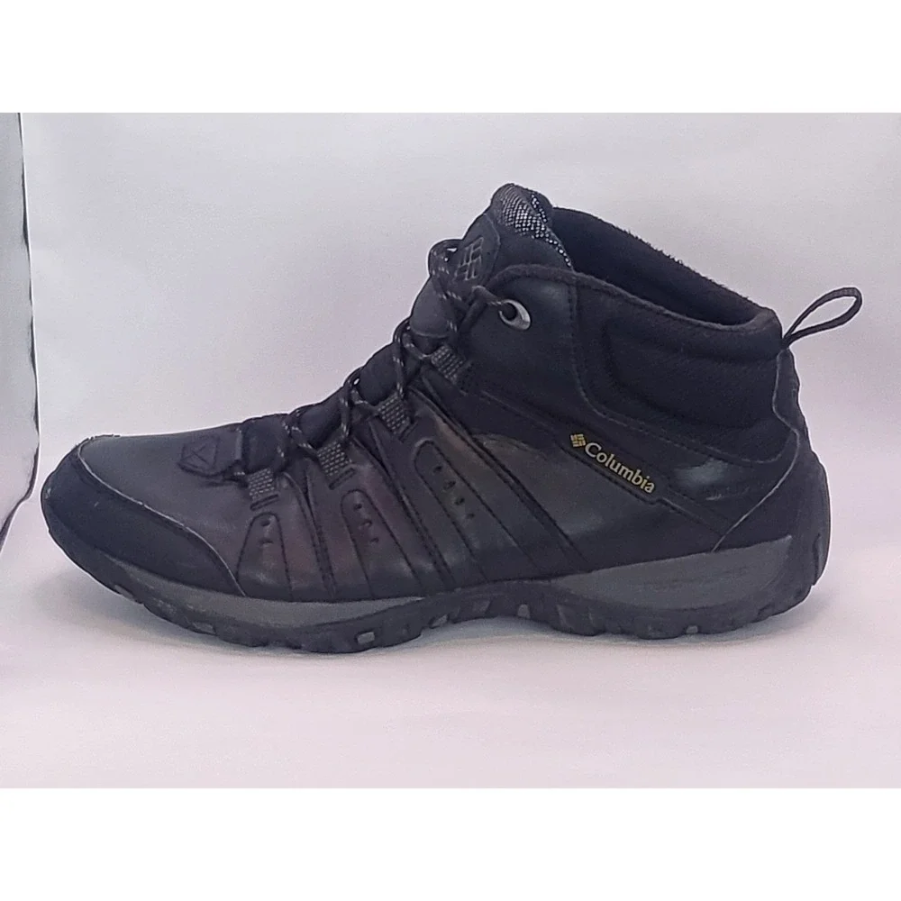 Columbia Newton Ridge Plus II Mens 9 Waterproof Hiking Boots Black Outdoor Trail